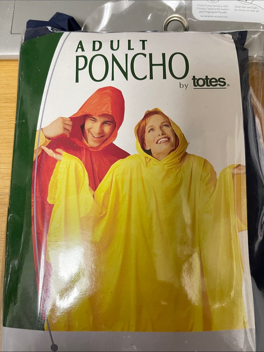 totes Adult Poncho - Yellow and Red